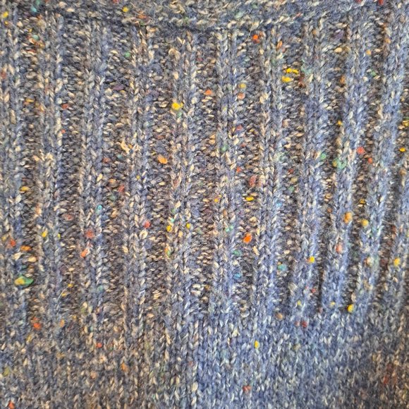 Express Blue Cropped Short Sleeved Cardigan Cape Wool Alpaca Size Medium - Picture 8 of 8